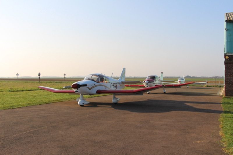 Avion prêt au roulage